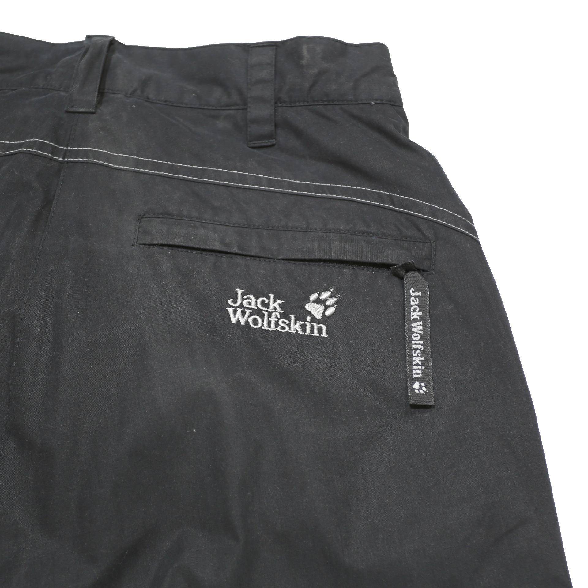 JACK WOLFSKIN Womens Black Regular Fit Straight Trousers W28 L30 Outdoor