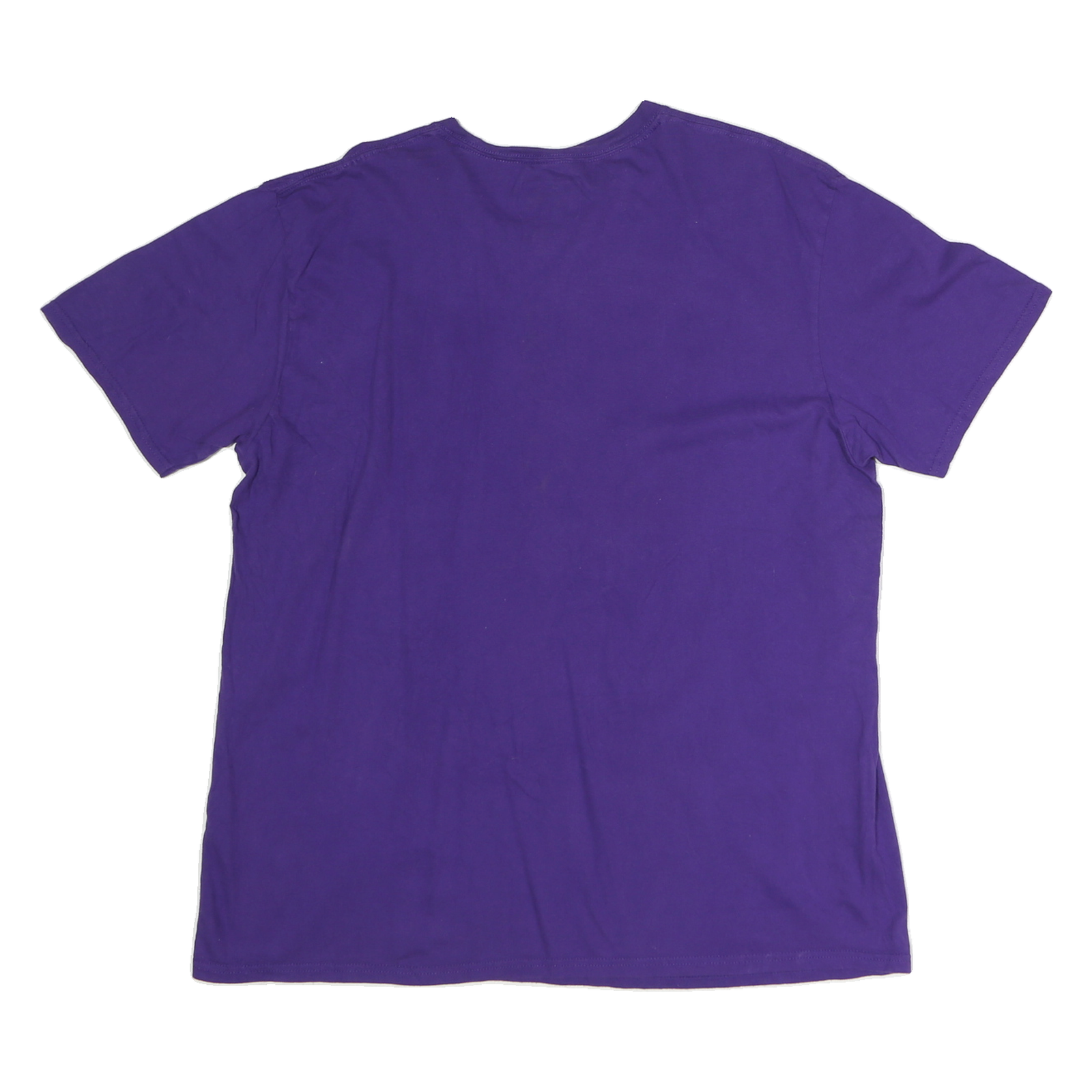CAPTIVATING Mens Purple Huskies Graphic T-Shirt XL Short Sleeve Crew Neck Cotton