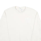 ADIDAS Womens White Sweatshirt Crew Neck UK 18 Cotton Pullover Classic Fit
