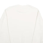 ADIDAS Womens White Sweatshirt Crew Neck UK 18 Cotton Pullover Classic Fit