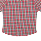 WRANGLER Mens Red & Green Check Shirt L Short Sleeve Button Casual