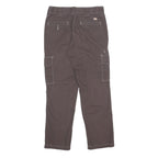 DICKIES Womens Cotton Blend Brown Slim Cargo Trousers W29 L29 Workwear Pocket