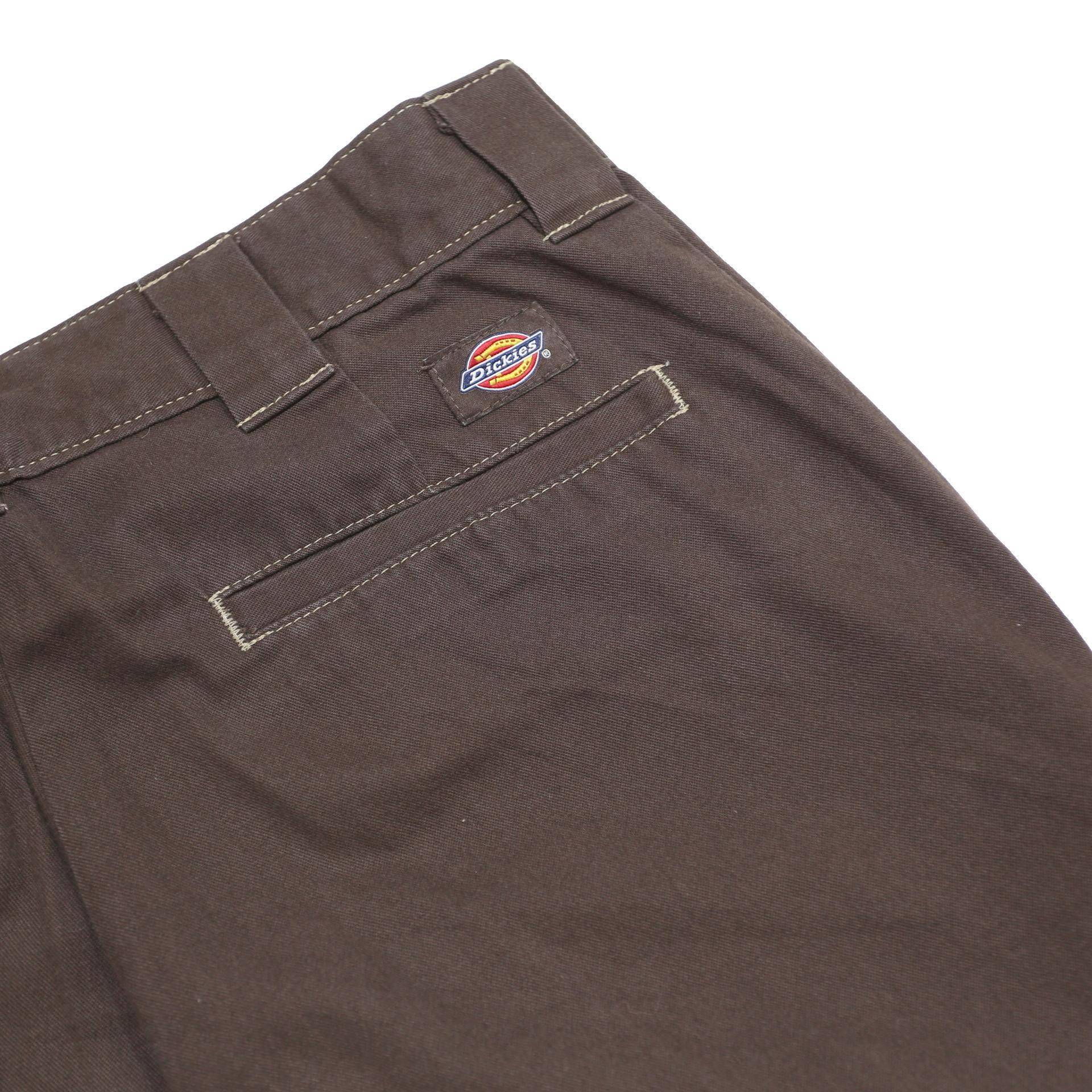 DICKIES Womens Cotton Blend Brown Slim Cargo Trousers W29 L29 Workwear Pocket