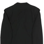 Mens Black Double Breasted Formal Jacket XL Polyester Blend Satin Lapel Button