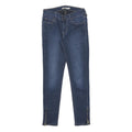 LEVI'S 710 Womens Slim Blue Denim Medium Wash Jeans W26 L27 Zip Skinny Pockets