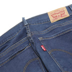 LEVI'S 710 Womens Slim Blue Denim Medium Wash Jeans W26 L27 Zip Skinny Pockets