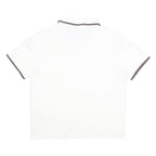 CHAMPION Womens White Polo Shirt Short Sleeve Plain M Simple Casual
