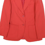 AROMA PARIS Womens Red Blazer Jacket M Woven Button Closure Classic Fit