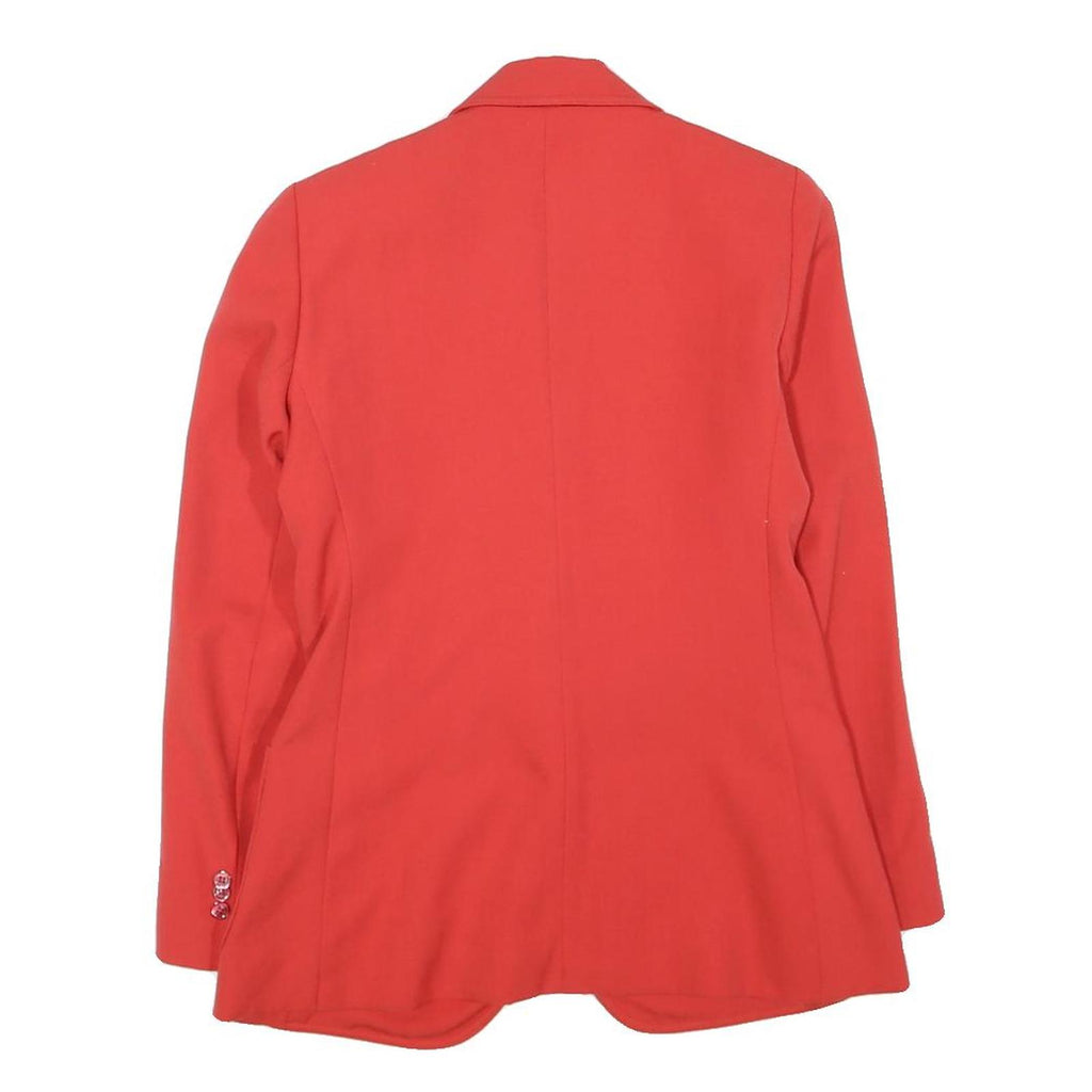 AROMA PARIS Womens Red Blazer Jacket M Woven Button Closure Classic Fit