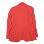 AROMA PARIS Womens Red Blazer Jacket M Woven Button Closure Classic Fit
