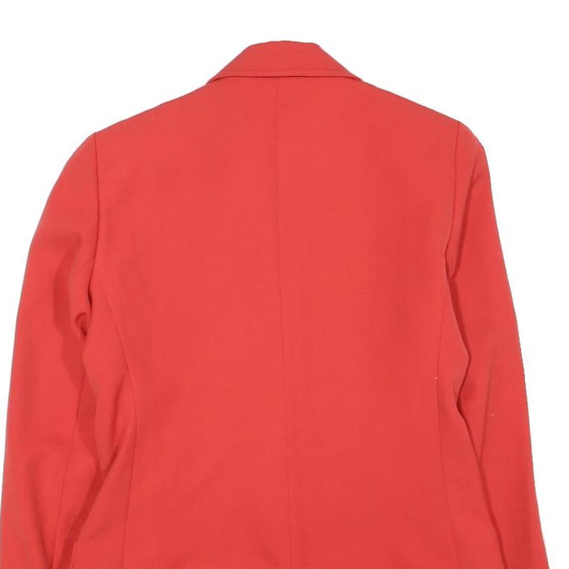 AROMA PARIS Womens Red Blazer Jacket M Woven Button Closure Classic Fit