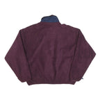 COLUMBIA Mens Maroon & Navy Outdoor Jacket M Polyester Blend Zip Fleece Casual