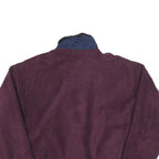 COLUMBIA Mens Maroon & Navy Outdoor Jacket M Polyester Blend Zip Fleece Casual