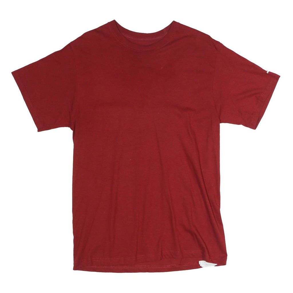RUSSELL ATHLETIC Mens Red T-Shirt M Short Sleeve Crew Neck Plain Cotton Casual
