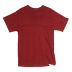 RUSSELL ATHLETIC Mens Red T-Shirt M Short Sleeve Crew Neck Plain Cotton Casual