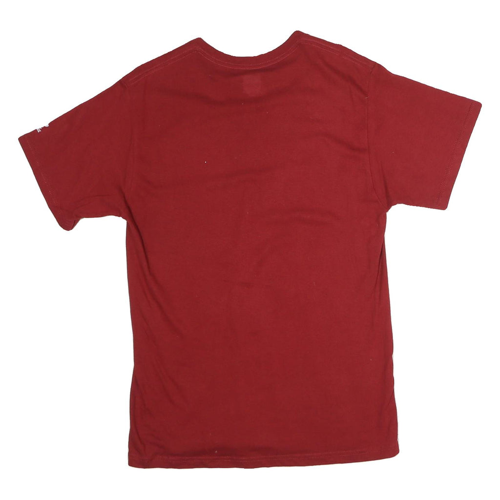 RUSSELL ATHLETIC Mens Red T-Shirt M Short Sleeve Crew Neck Plain Cotton Casual