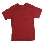 RUSSELL ATHLETIC Mens Red T-Shirt M Short Sleeve Crew Neck Plain Cotton Casual