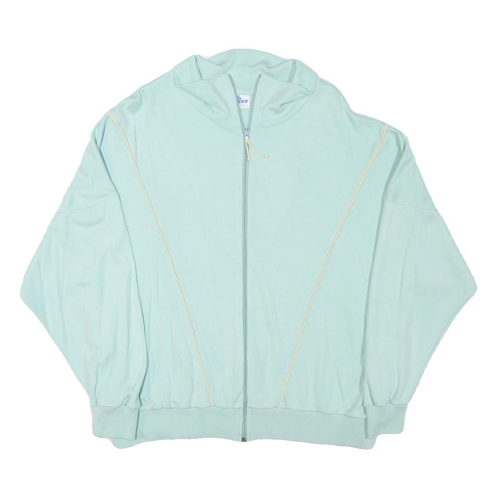 KKS Mens Blue Cotton Blend Zip Jacket L Classic Casual Lightweight