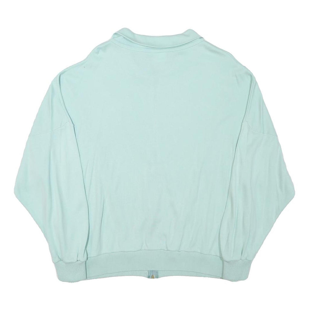 KKS Mens Blue Cotton Blend Zip Jacket L Classic Casual Lightweight