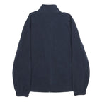 STARTER Mens Navy Blue Casual Jacket M Polyester Plain Zip Long Sleeve