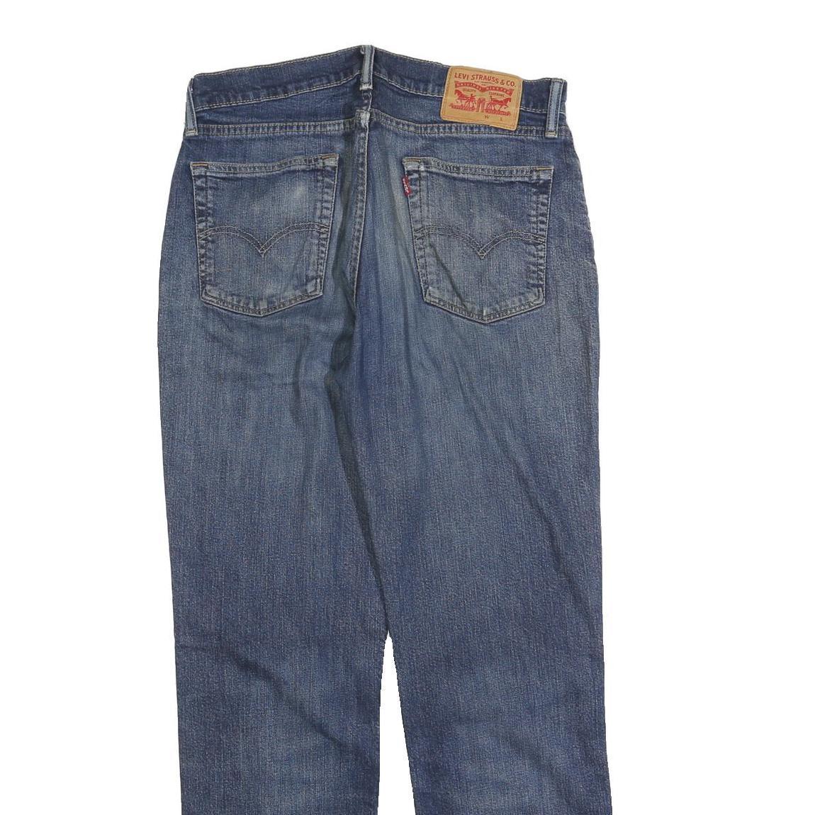 LEVI'S Mens Regular Fit Blue Denim Jeans W32 L32 Classic Zip Cotton Blend