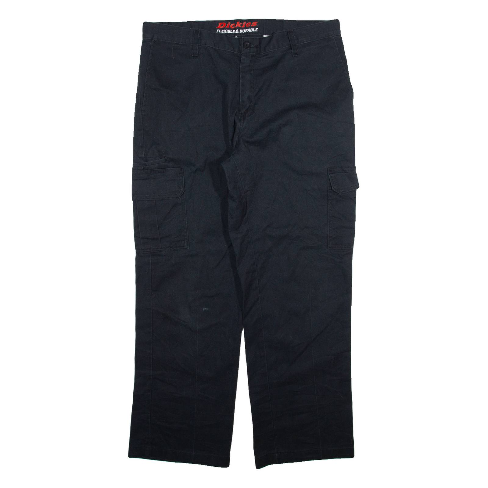 DICKIES Cargo Mens Trousers Black Regular Straight W34 L29