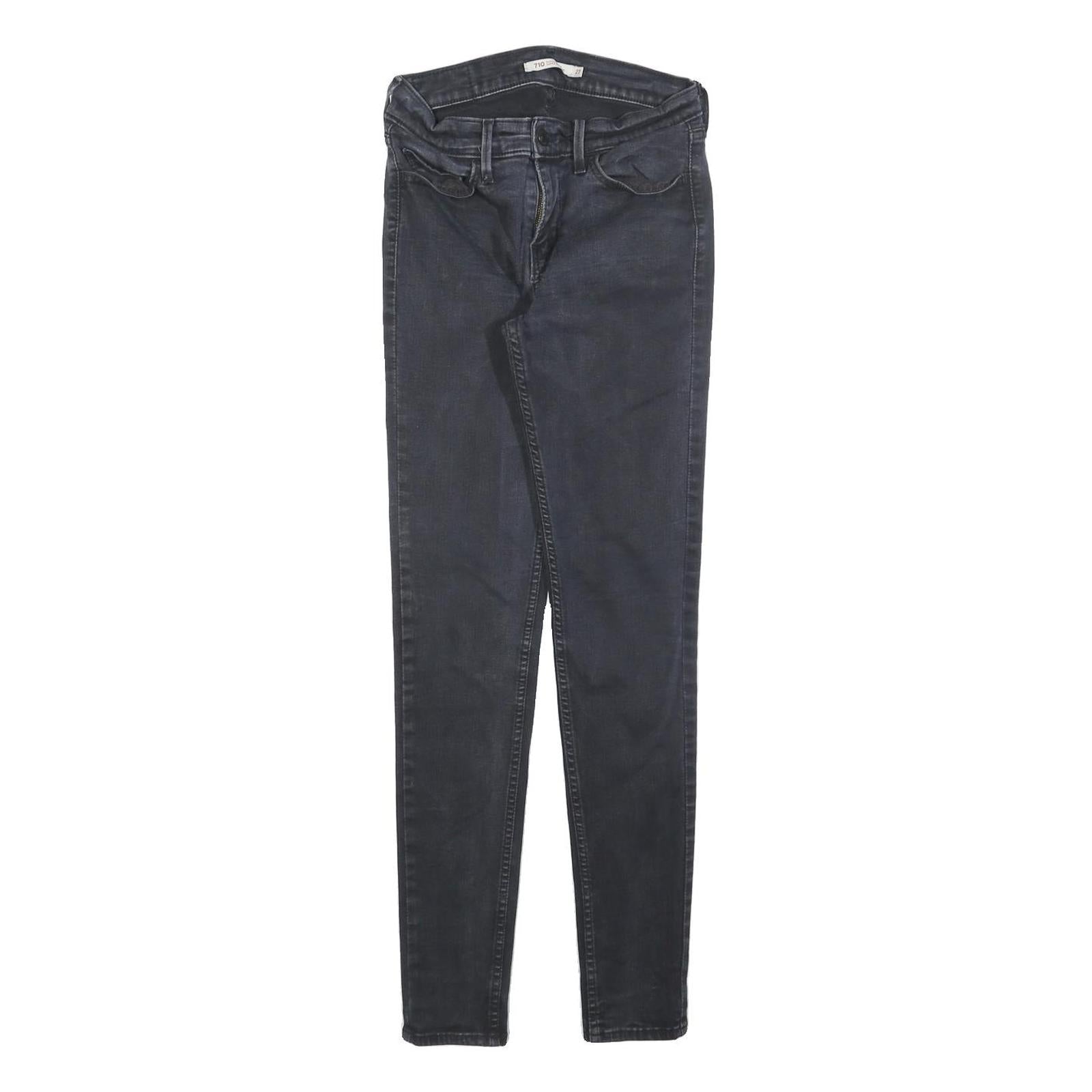 LEVI'S 710 Womens Slim Skinny Denim Medium Wash Cotton Blend W27 L30 Stretch