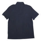 TOMMY HILFIGER Mens Blue Short Sleeve Plain XL Polo Shirt Cotton Blend Classic