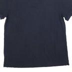 TOMMY HILFIGER Mens Blue Short Sleeve Plain XL Polo Shirt Cotton Blend Classic