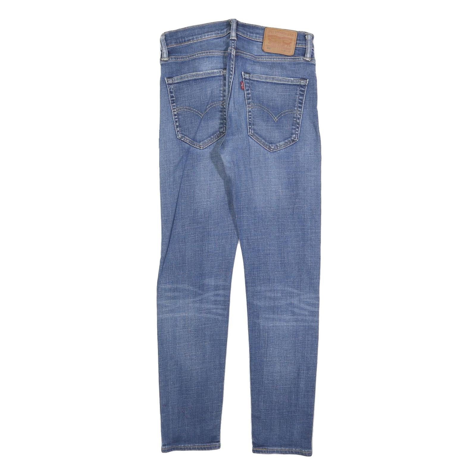 LEVI'S 512 Tapered Mens Jeans Blue Slim Denim Medium W30 L29 Stylish Faded