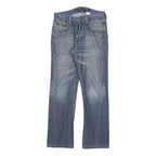 LEVI'S Womens Regular Fit Straight Blue Denim Jeans W30 L32 Button Cotton Blend