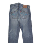 LEVI'S Womens Regular Fit Straight Blue Denim Jeans W30 L32 Button Cotton Blend