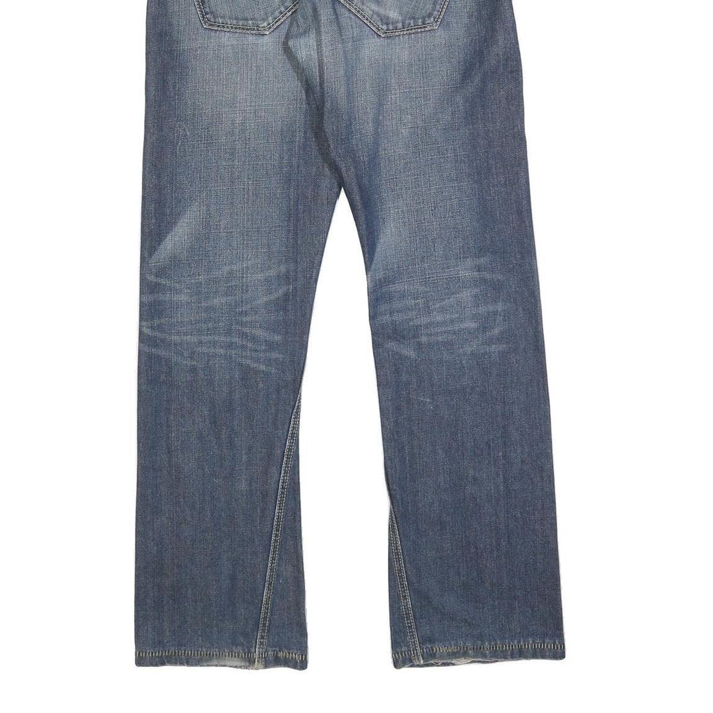 LEVI'S Womens Regular Fit Straight Blue Denim Jeans W30 L32 Button Cotton Blend