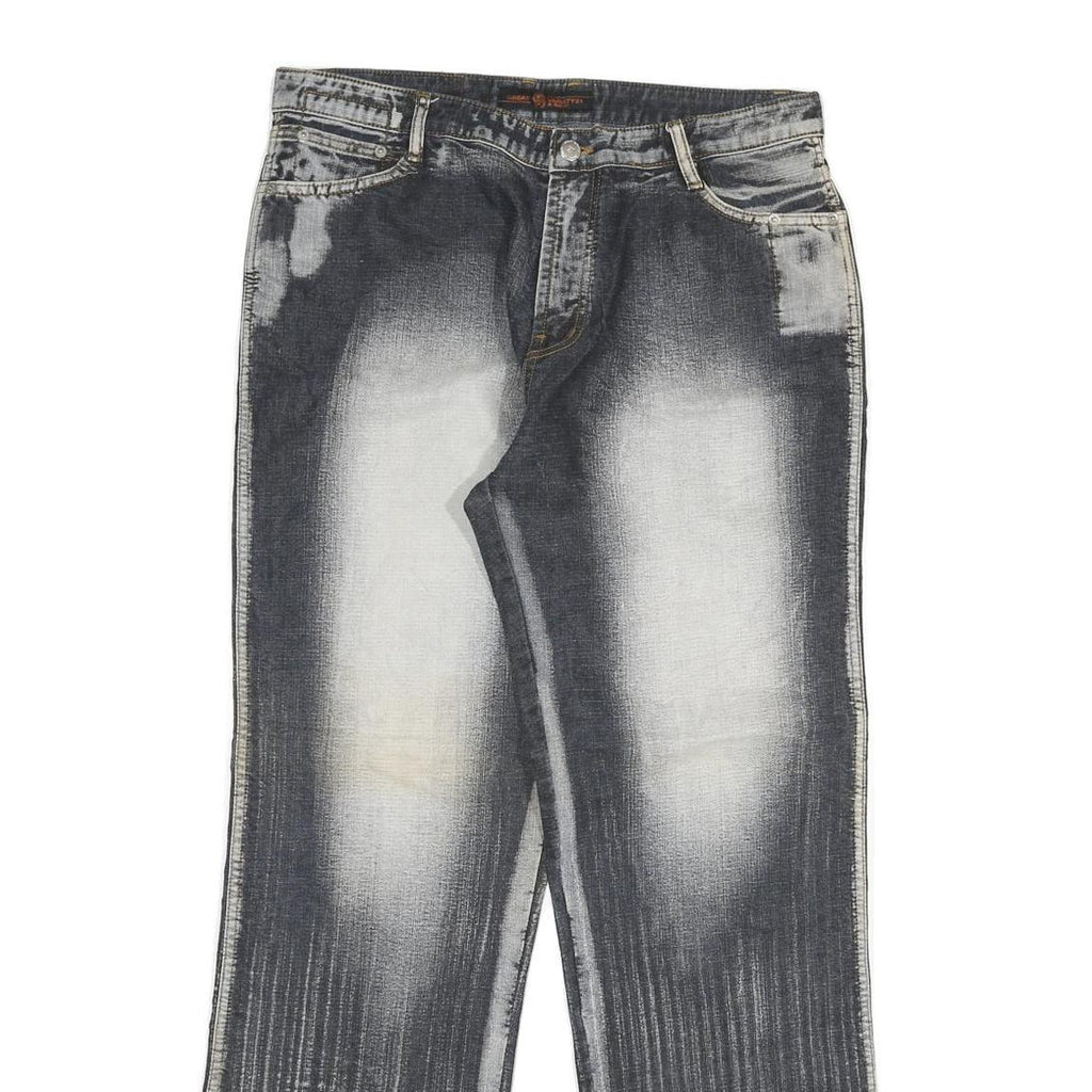 GREAT VARIETY 21 Mens Jeans Black Light Denim Regular Straight Cotton Blend W32