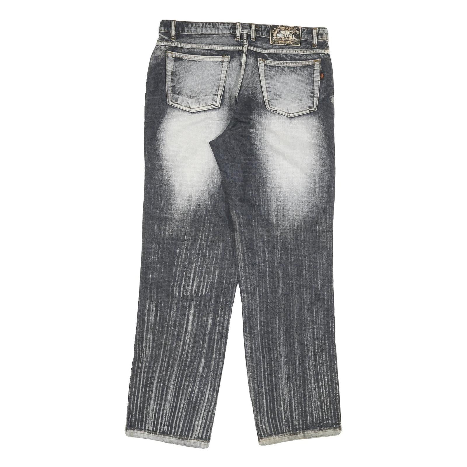 GREAT VARIETY 21 Mens Jeans Black Light Denim Regular Straight Cotton Blend W32