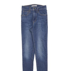 LEVI'S Womens Slim Blue Denim Slim Skinny Cotton Blend Zip W25 L32 Skinny Fit
