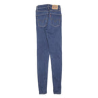 LEVI'S Womens Slim Blue Denim Slim Skinny Cotton Blend Zip W25 L32 Skinny Fit