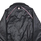 PUMA Womens Black Pink Track Jacket S Polyester Zip Sports Casual Athletic