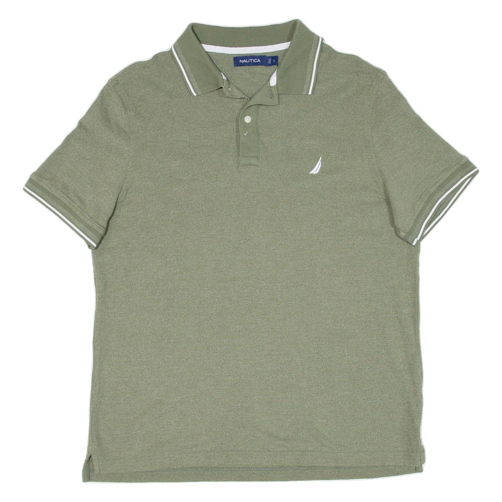 NAUTICA Mens Polo Shirt Green L