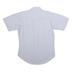 WRANGLER Mens Blue Plain Cotton Blend Shirt M Casual Western Style Button