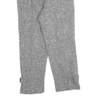 Womens Grey Regular Fit Straight Trousers W28 L25 Zip Closure Classic Style