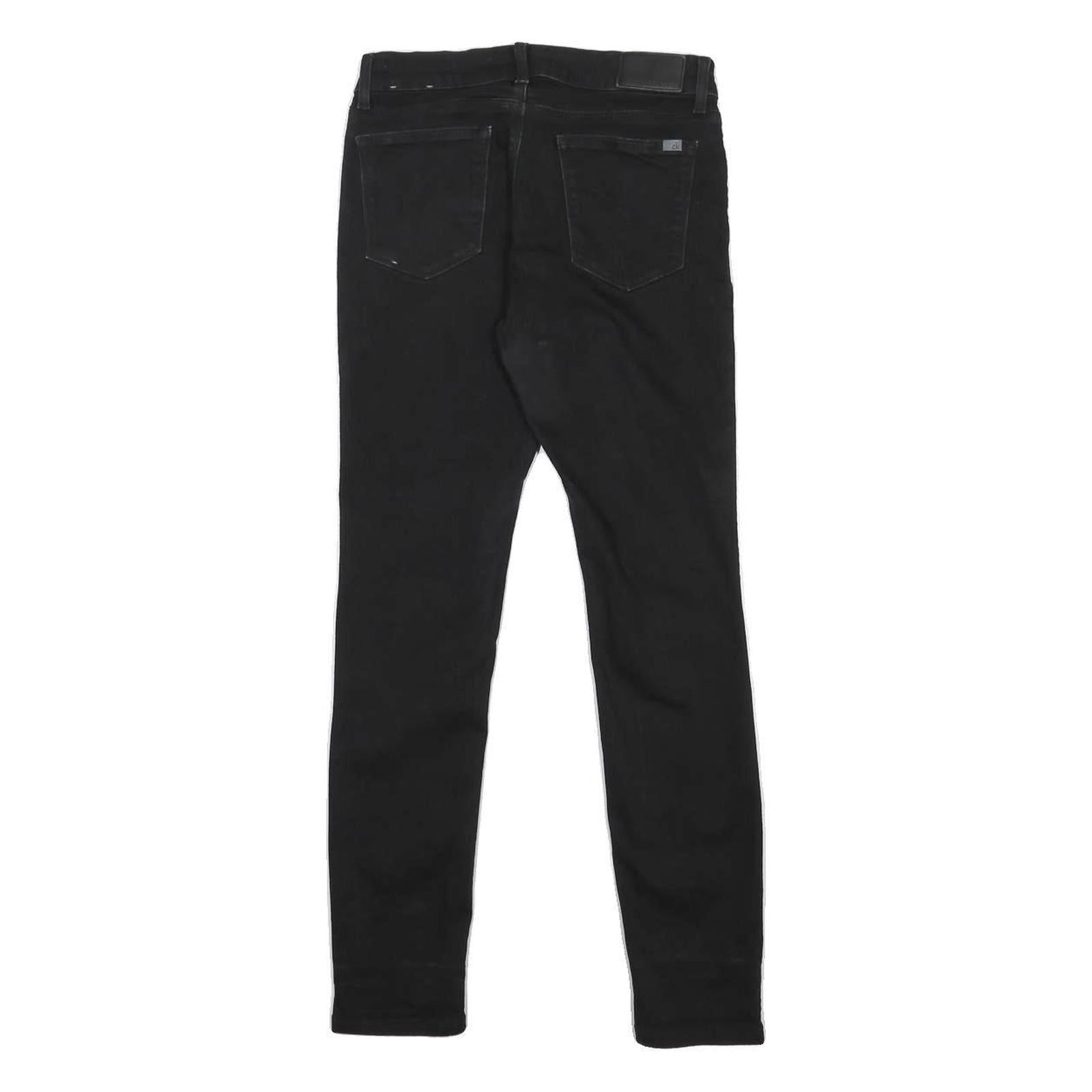 CALVIN KLEIN JEANS Womens Black Slim Skinny Denim Raw W28 L30 Stretch Comfort