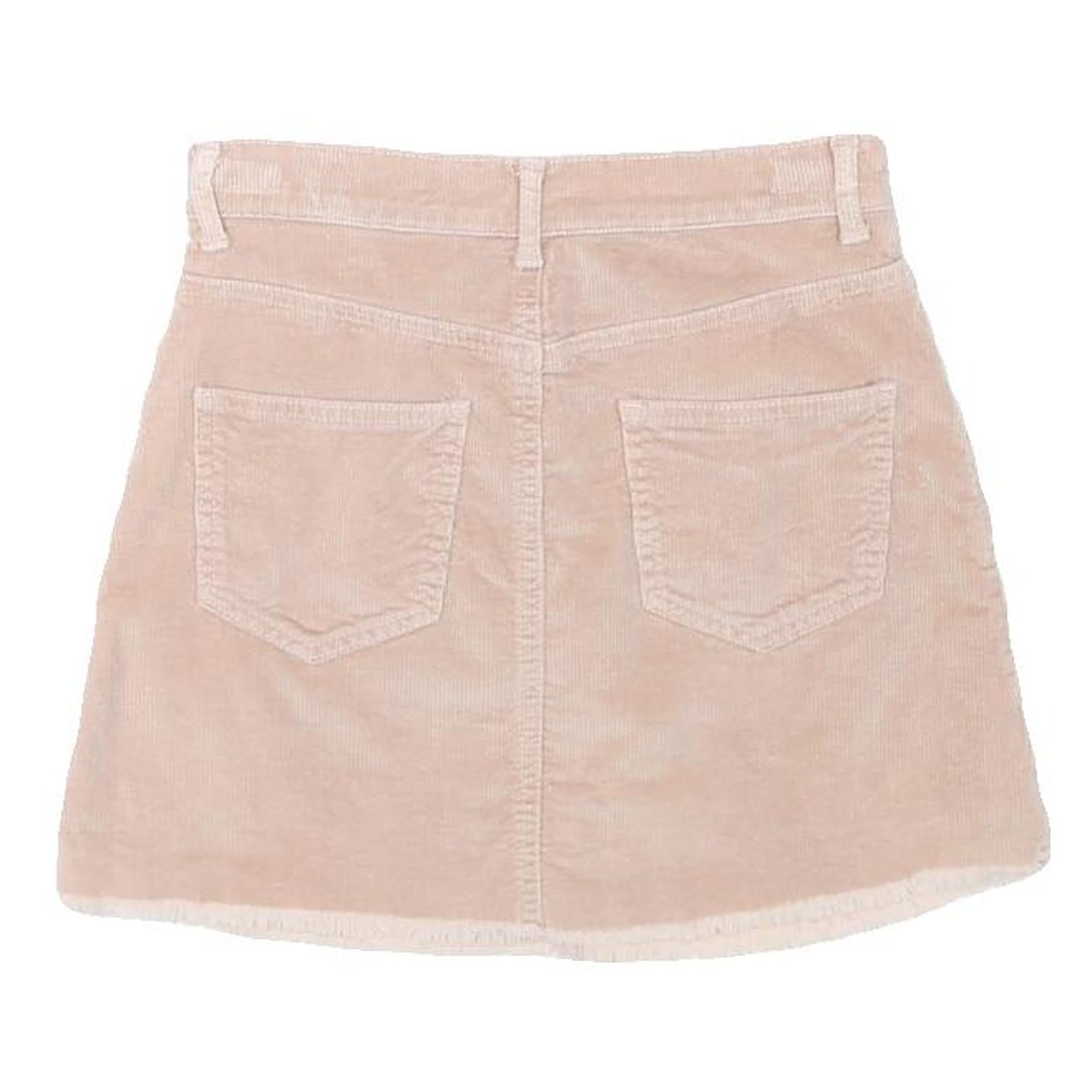 BRANDY MELVILLE Womens Beige Mini Corduroy Plain Skirt S Casual Everyday Style