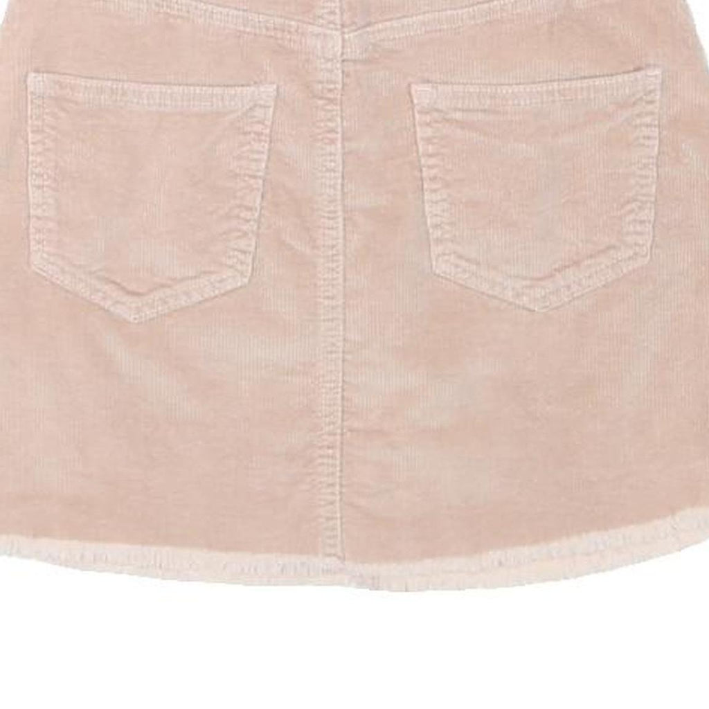 BRANDY MELVILLE Womens Beige Mini Corduroy Plain Skirt S Casual Everyday Style