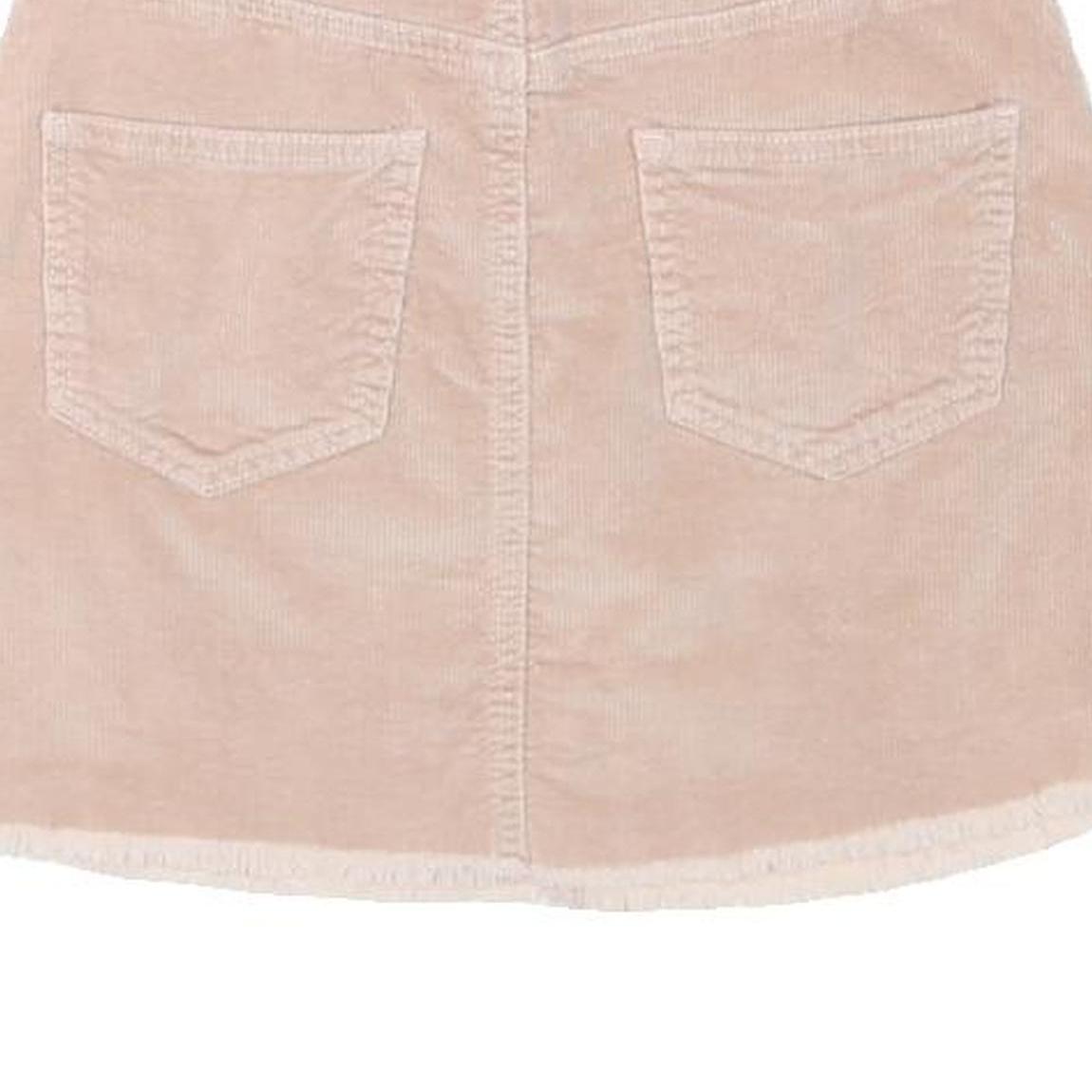 BRANDY MELVILLE Womens Beige Mini Corduroy Plain Skirt S Casual Everyday Style