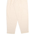 Cream Womens Regular Fit Tapered Trousers W26 L30 Elegant Lightweight
