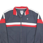 CHAMPION Mens Navy Blue Red & White Zip Jacket XL Polyester Blend Sportswear