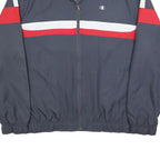 CHAMPION Mens Navy Blue Red & White Zip Jacket XL Polyester Blend Sportswear