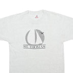 FRUIT OF THE LOOM Mens White St Thomas Graphic T-Shirt L Short Sleeve Crew Neck