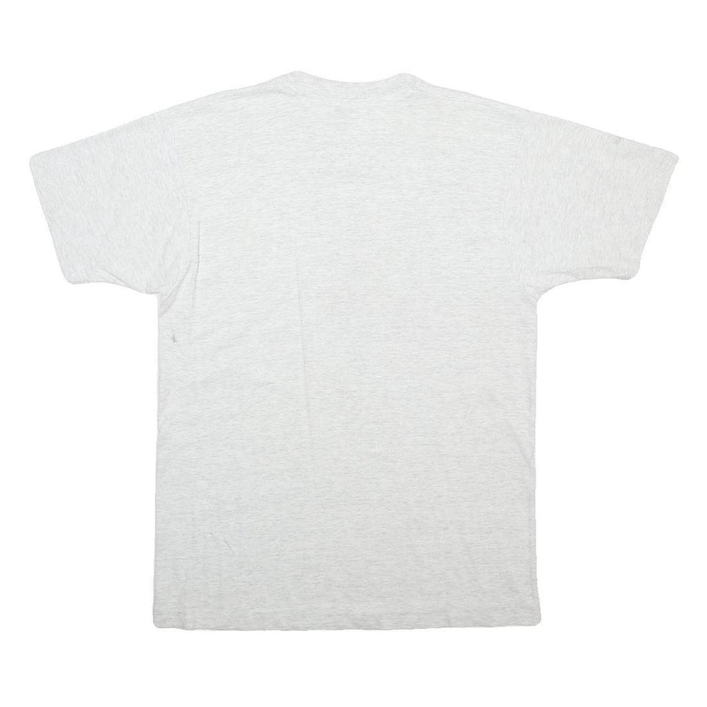 FRUIT OF THE LOOM Mens White St Thomas Graphic T-Shirt L Short Sleeve Crew Neck